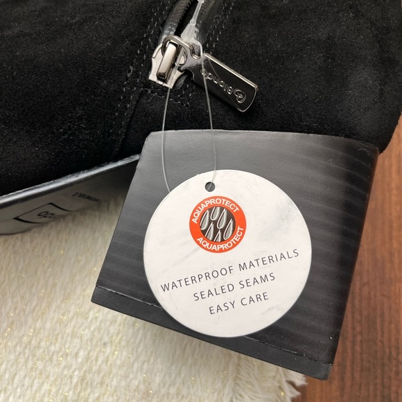 Blondo Scarlette Waterproof Suede Bootie Size 9 Black Preppy Block Heel NWOB - Picture 7 of 16